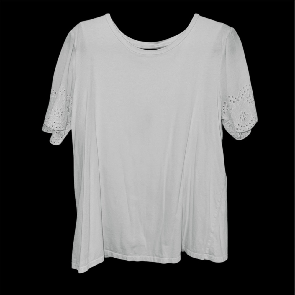 ASOS Maternity White Short Sleeve Top with Eyelet Sleeves